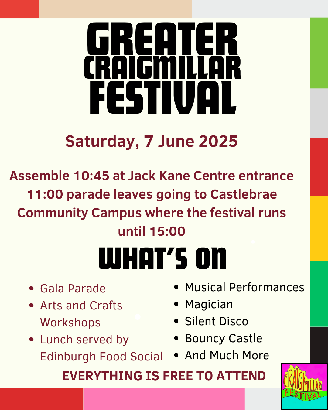 Craigmillar Festival 2025 poster